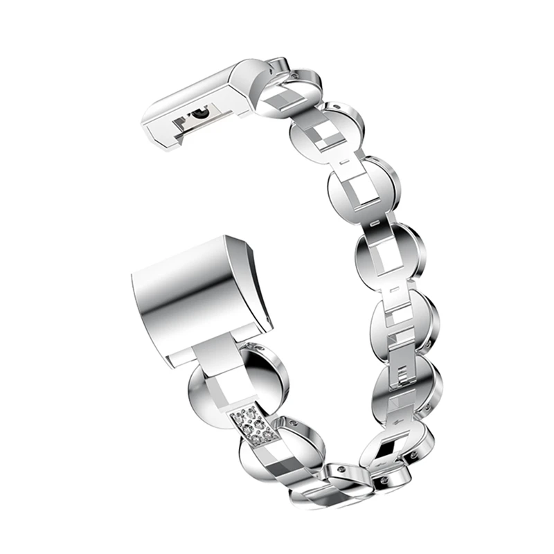 

New For Fitbit Charge 2, Replacement alloy table Strap Adjustable For Fitbit charge 2 Bands with Rhinestone,silver
