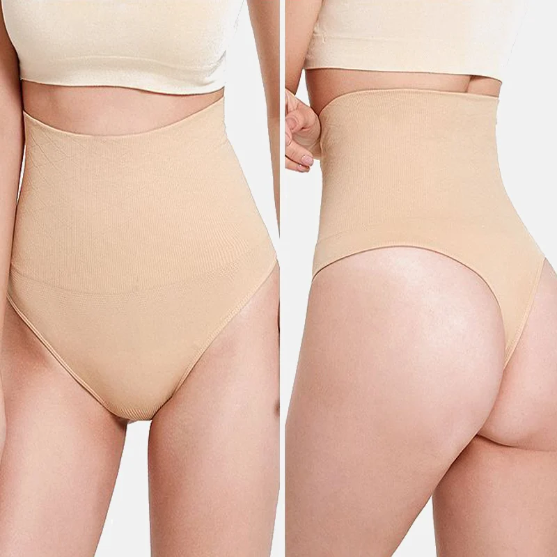 Women Thong Panty Shaper High Waist Tummy Control Panties Slimming Underwear Waist Trainer Shaping Briefs Butt Lifter Shapewear leonisa shapewear