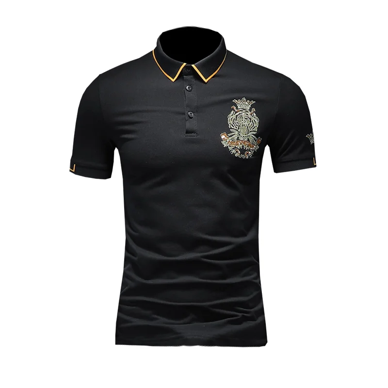 

New Black Quality Polos Men Cotton Embroidery Polo Shirt Men Casual Summer Male Boss Tops Clothing