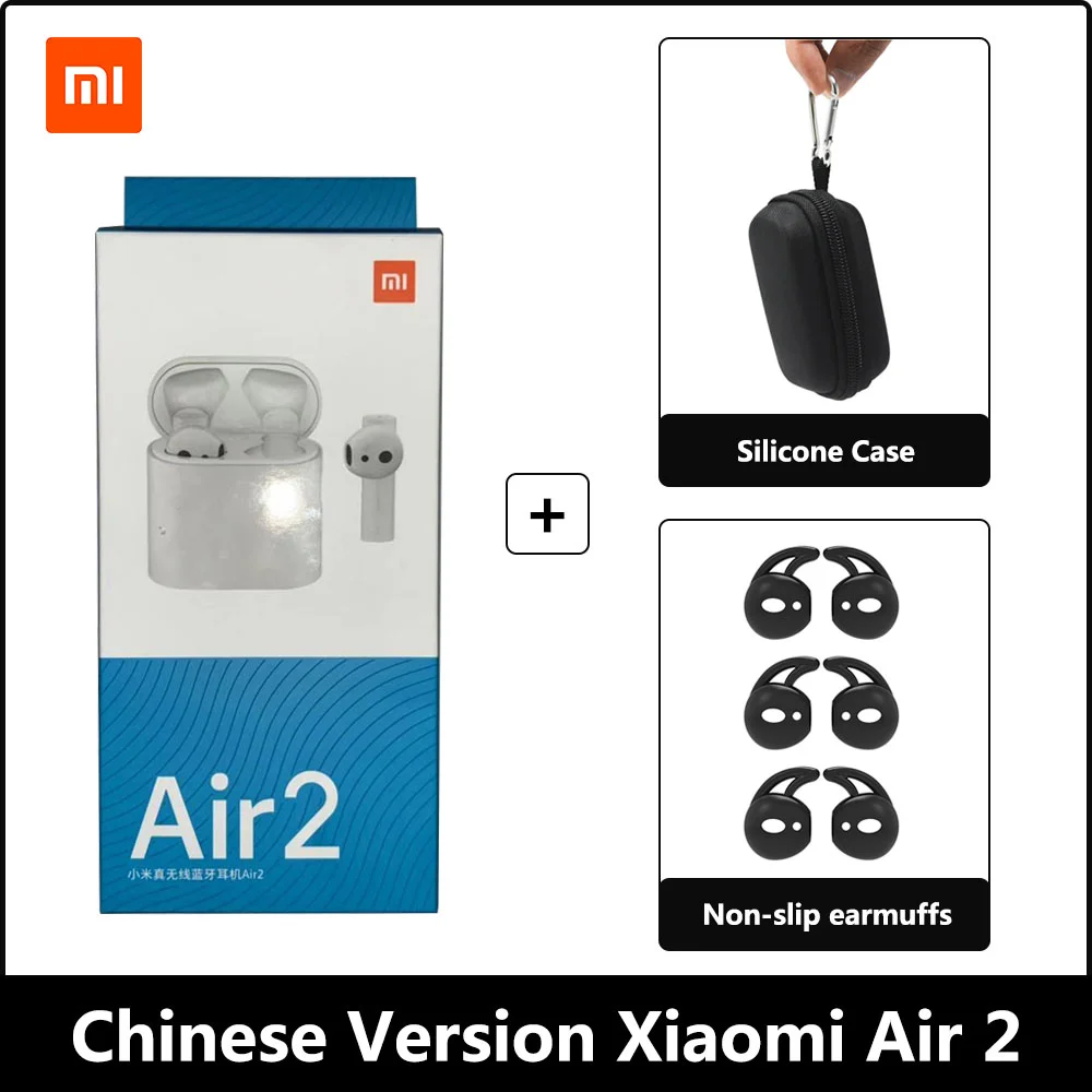 whit black Ear cap Oringinal Xiao mi Airdots Pro 2 беспроводные наушники TWS mi True Earbuds 2 LHDC Tap стерео управление Dual mi C ENC с mi c Handsfree - Цвет: whit black Ear cap