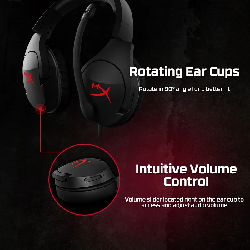 Последние KINGSTON HyperX Cloud Stinger повязка на голову Легкая удобная двойная звуковая игровая гарнитура Регулируемая громкость с микрофоном
