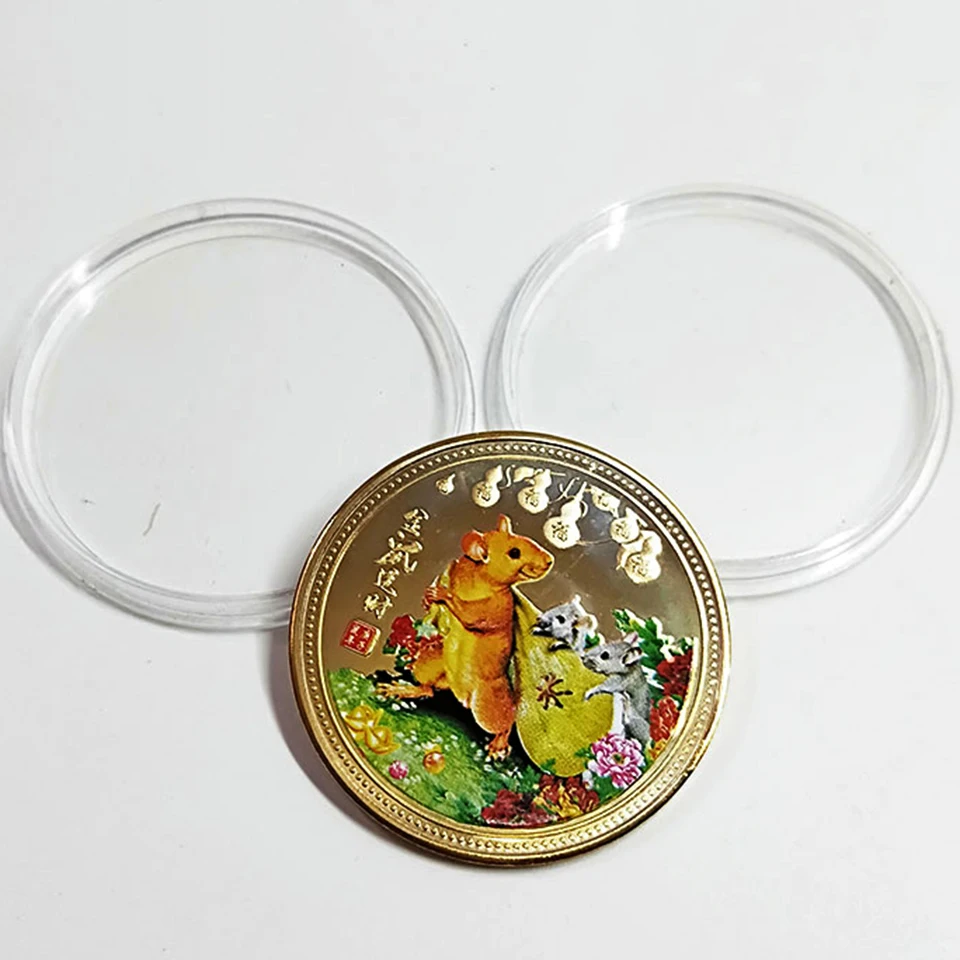 Tronzo символ крыса подарок на год Мышь крыса памятная монета коллекционные монеты позолоченный удачи подарок украшения