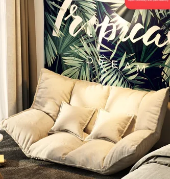 

High quality cotton linen lazy sofa tatami folding high rebound filler double small apartment internet popular balcony bedroom f