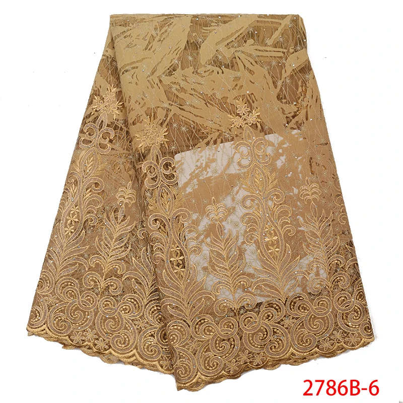 

Lace Fabric Velvet Gold Embroidered Lace Fabric Lace Fabric 2018 High Quality Lace QF2786B-6