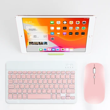 

Wireless Rechargeable bluetooth Keyboard and Mouse Noiseless Ergonomic Keyboard For iPad Huawei Sansumg Tablet PC Phone