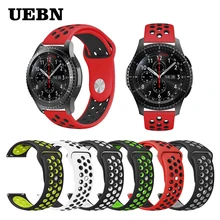UEBN 22 мм 20 мм силиконовый сменный дышащий ремешок для часов Garmin Vivoactive 3 samsung gear S2 S3 спортивные ремешки для часов