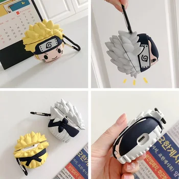 

For AirPod 1 2 Case 3D Kakashi Uzumaki Naruto Cute Soft Silicone Earphone Cases For Apple Airpods Case Protect Cover Funda
