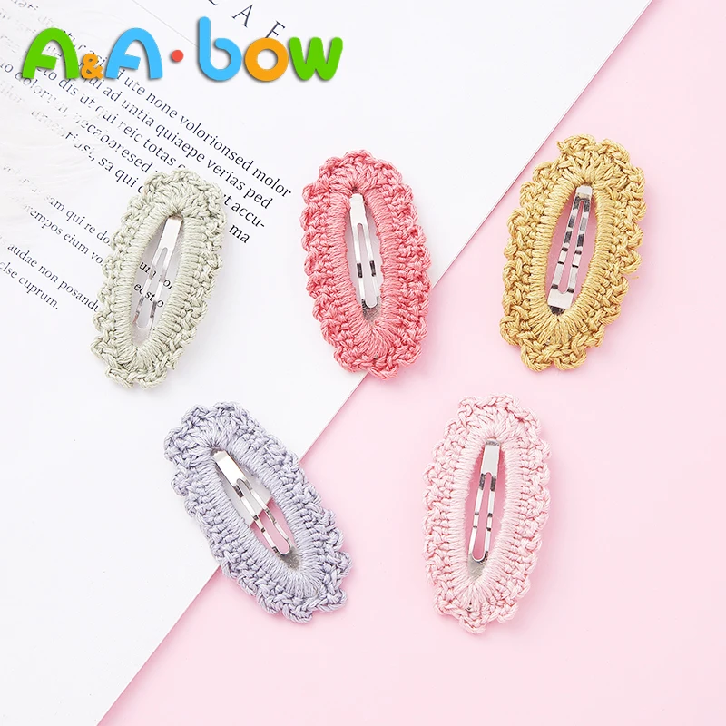 Hair Clips Hair Accessories Lovely Cotton Lace Trimming Hairpins BeBe Hair Clips Solid Color Headwears Hollow-out Baby Girl Hair Accessories Baby Items
