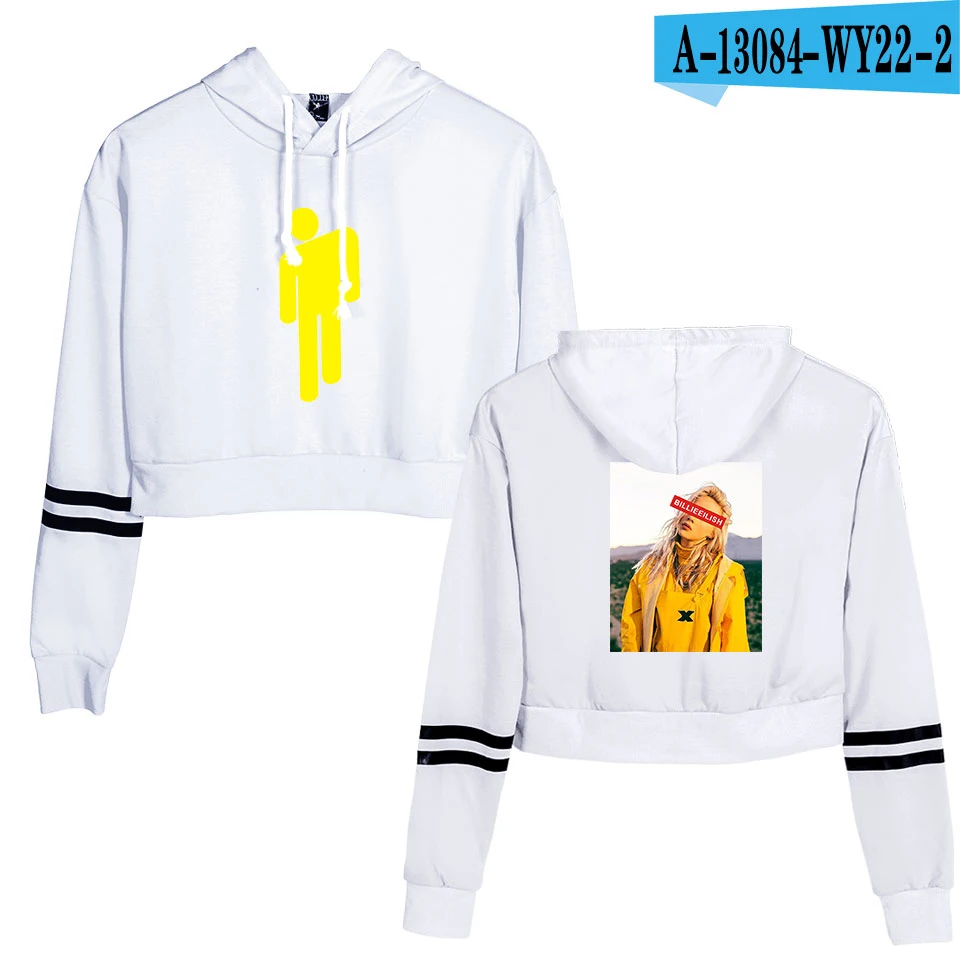 Новинка, толстовка с капюшоном, Женская толстовка, одежда с капюшоном Billie Eilish Harajuku, худи с принтом, уличная одежда, топ размера плюс, повседневные толстовки - Цвет: white