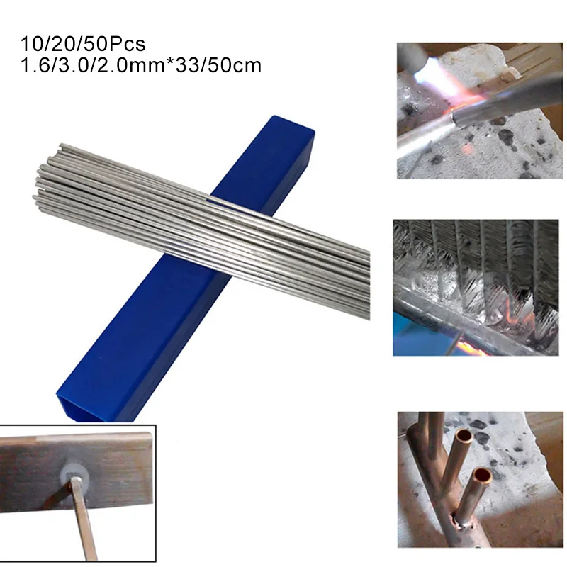 

50Pcs 1.6/3.0/2.0mm Welding Wires Low Temperature Aluminum Welding Wire Brazing Rods High Quality Repair Alloy Product 33/50cm