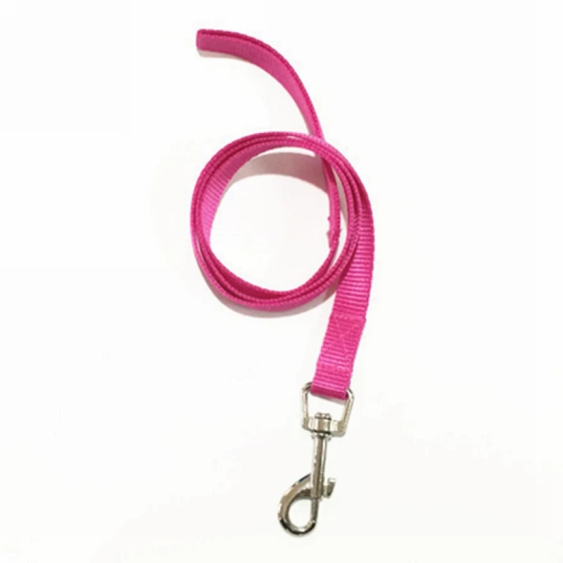 7 Colors Nylon Dog Leash Night Safety Strong Lead Leash Seat Belt with Metal Clip for Pet Puppy Pup Hound Supplies - Цвет: Rose Red
