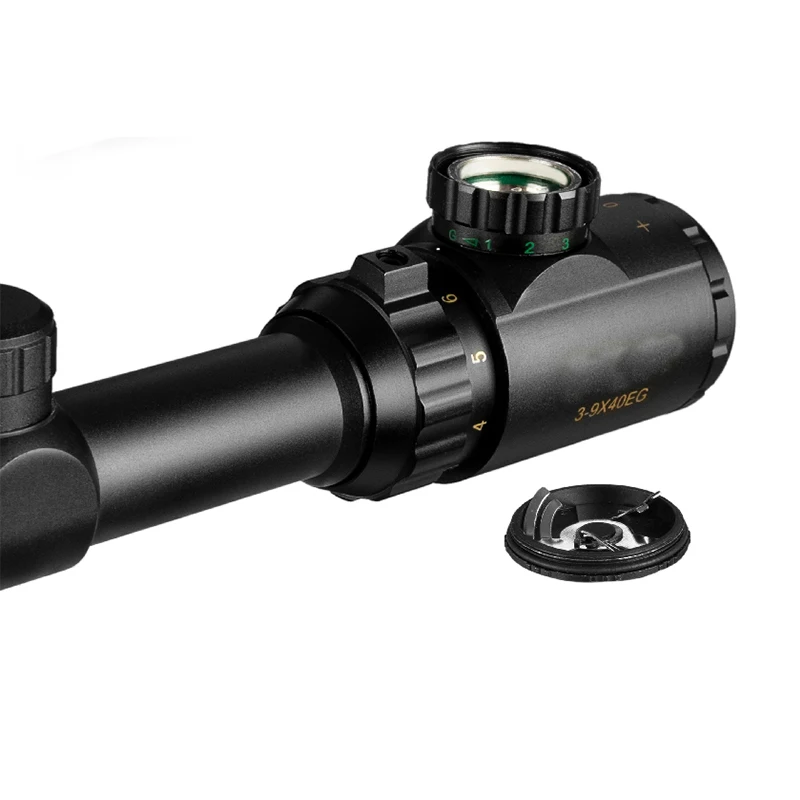  Tactical Gold 3-9x40 EG Riflescope Adjustable Green Red Dot Hunting Scope Reticle Optical Rifle Sco