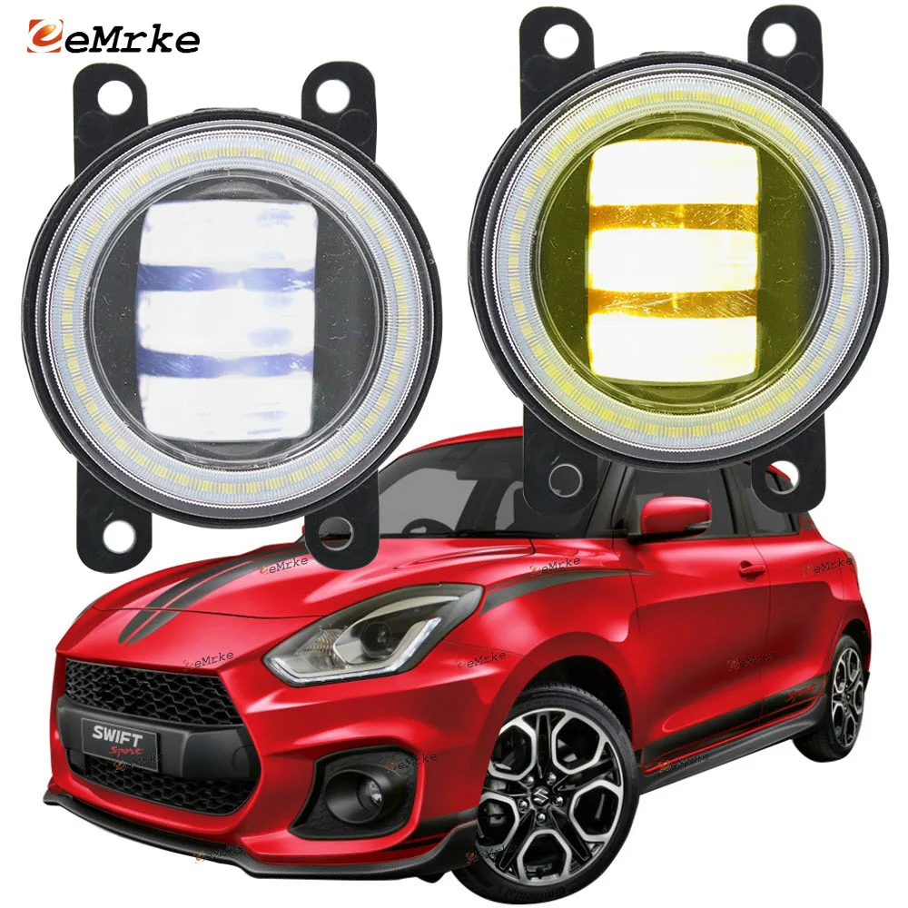2XLEDAngelEyeDRLDrivingLightsforSuzukiSwiftSport20182019