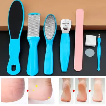 

8pcs/set Professional Pedicure Tool Foot Care File for Feet Heels Toe Cuticle Kit File Pedicure Set Beauty Pusher Remover Tools