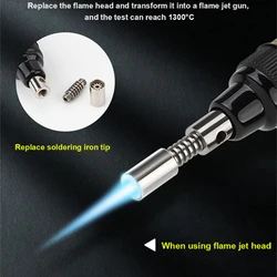 Fer à souder au gaz Butane sans fil, 1300 Celsius, stylo à souder, brûleur, torche de soufflage, fer à souder, pointe de Butane 