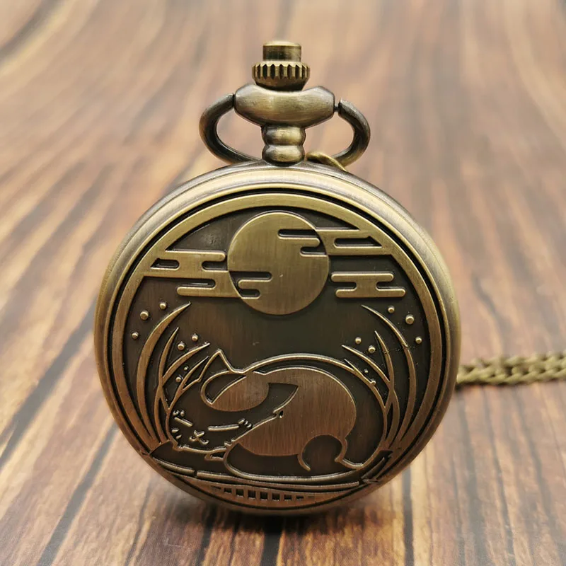 

Bronze Movie Theme Quartz Pocket Watch Vintage Unique Men Chain Necklace Women Men Gifts Souvenir