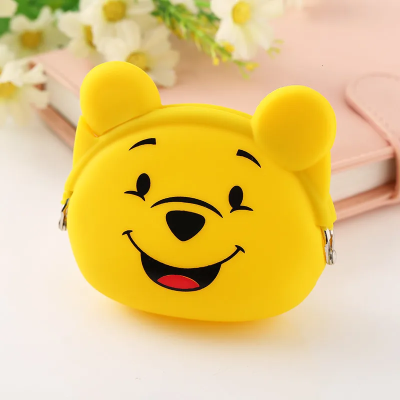 New Fashion Lovely Kawaii Candy Color Cartoon Animal Women Girls Wallet Multicolor Jelly Silicone Coin Bag Purse Kid Gift#EDS - Цвет: Yelloweasybear