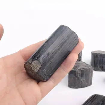

natural rough black tourmaline stone raw specimen fengshui Decoration 1pc