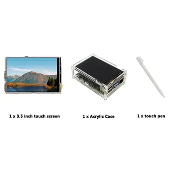 

For Raspberry Pi 4 Model B 3.5-inch LCD touch display + touch pen + acrylic transparent case 50 FPS SPI high refresh rate