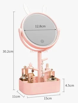 

makeup mirror Makeup mirror desktop led light fill light desktop portable dormitory network red beauty female small mirror USB