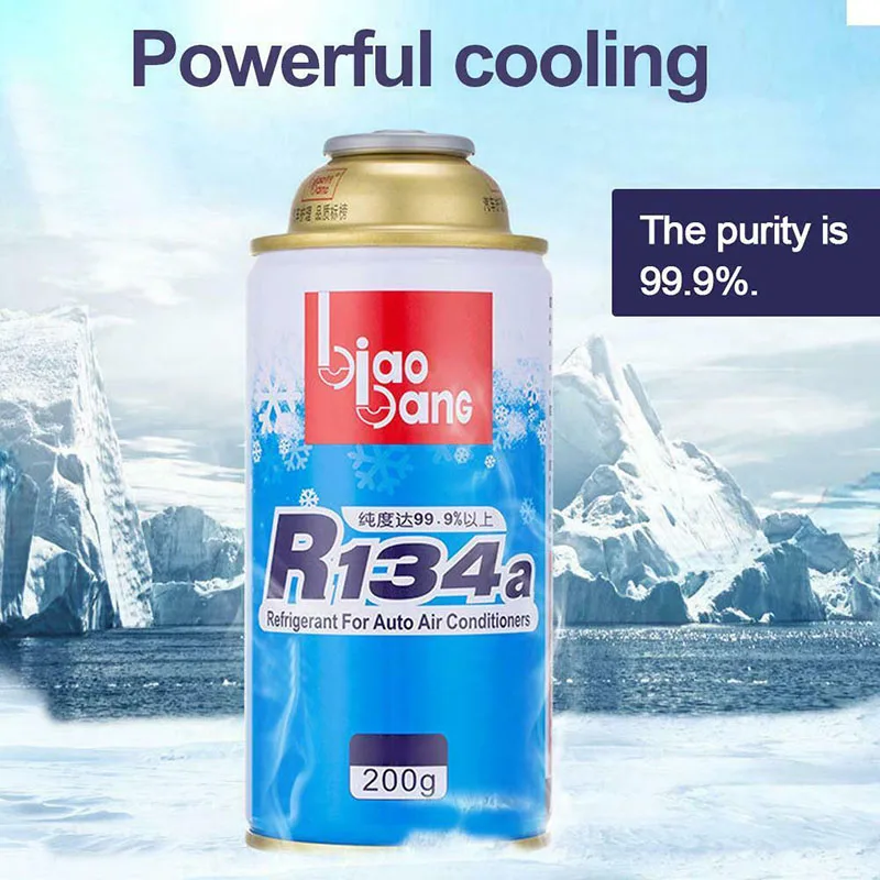 Filtro de ar condicionado para carro 200ml, agente de resfriamento para carro r134a, refrigerador favorável ao ambiente