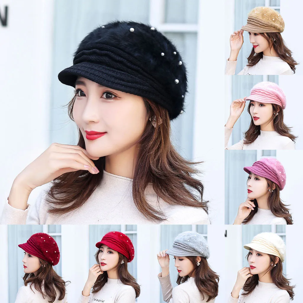 1 шт. шапка arcylic True casual Beanies для женщин, теплая вязанная зимняя шапка, мода, одноцветная шапка для девушек# y40