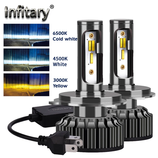 Infitary Canbus Car Headlights Bulb LED H4 H7 H1 H3 H11 H13 H27 880 HB3 HB4  9004 9007 20000LM CSP 6500K 4500K On Auto Fog Lights