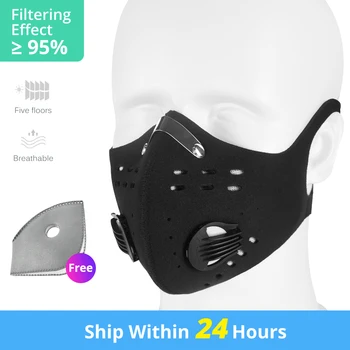 

Dust masks Respirator Cotton Breathing Filter Valves Double Layer Protective Masks Recycle Dust Marks Mouth Mask