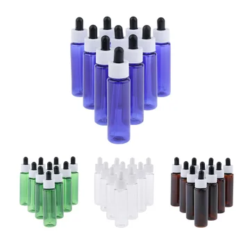 

10pcs Refillable Empty Dropper Pipette Essential Oils Perfume Bottle Containers 30ml