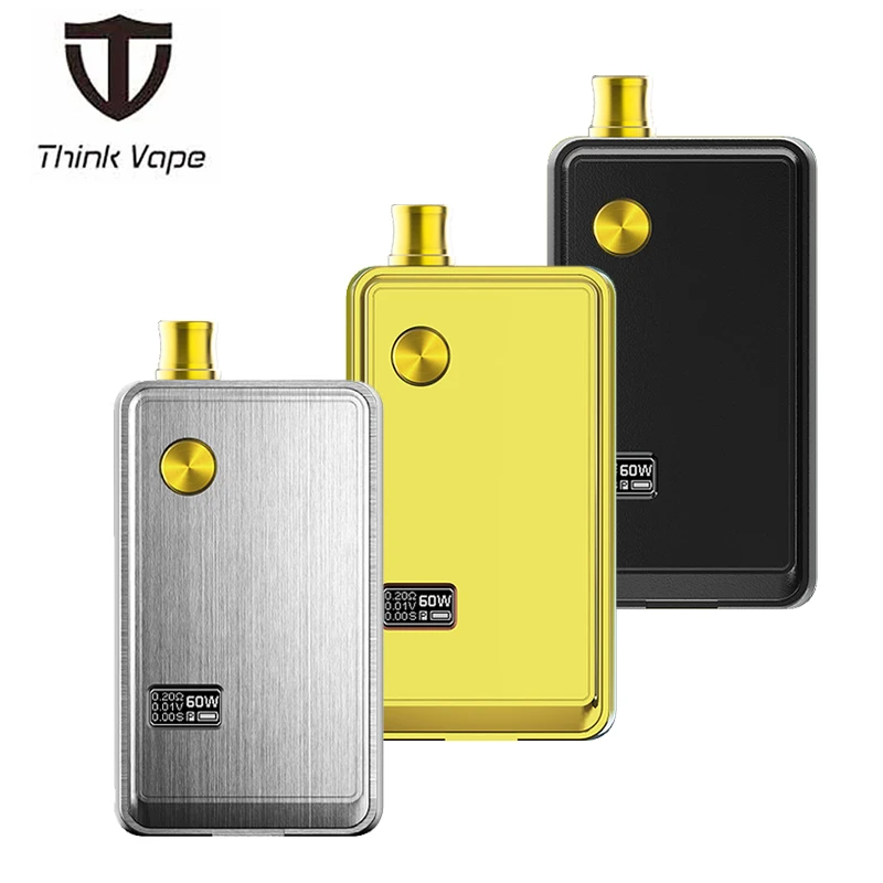 

Think Vape ZETA Mod-Pod-System-Kit e cigarrete Pod Vape Kit 60W Output 510 3ML Atomizer RBA coil DTL MTL vaping cigarrete kit