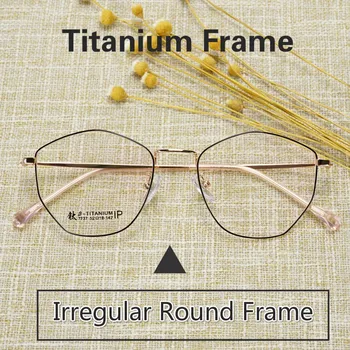 

Irregular Titanium Lightweight Small Round Glasses Frame Men Exquisite Eyeglasses Women Computer Optical Eyewear Oculos De Gra