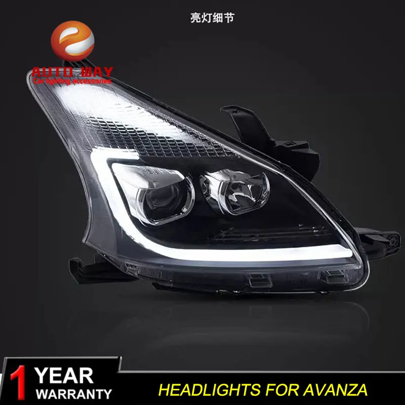 Автомобильный Стильный чехол на головную лампу для toyota AVANZA 2012- фары AVANZA светодиодный фонарь DRL двойной луч Биксенон HID
