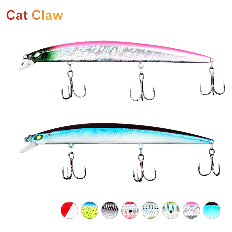 Cat Claw Minnow 150MM/19g fishing Lure Treble Hooks Surface upper middle water Floating Sea Fishing Lure Hard Fake bait 602M NEW