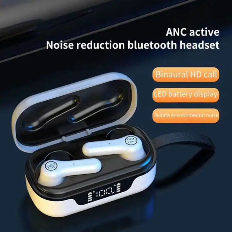 HBQ ANC Pro TWS портативные Bluetooth 5 1 наушники с светодиодный дисплеем питания