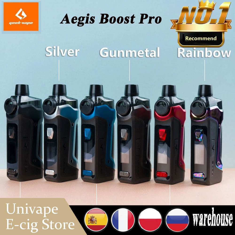 Original Geekvape Aegis Boost Pro pod kit 100W Electronic Cigarette Vaporizer wi/ 6ML Cartridge P Coil Powered by 18650 Battery |