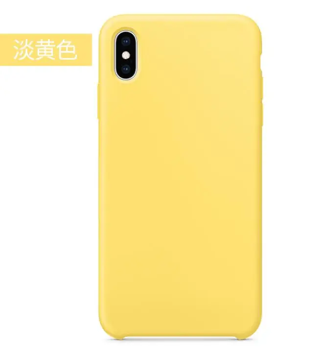 Оригинальные официальные силиконовые чехлы для Apple iphone X Xs MAX XR, чехол для iphone 11 Pro, чехол для Apple iphone 7/7 Plus 8 8 Plus - Цвет: Canary Yellow