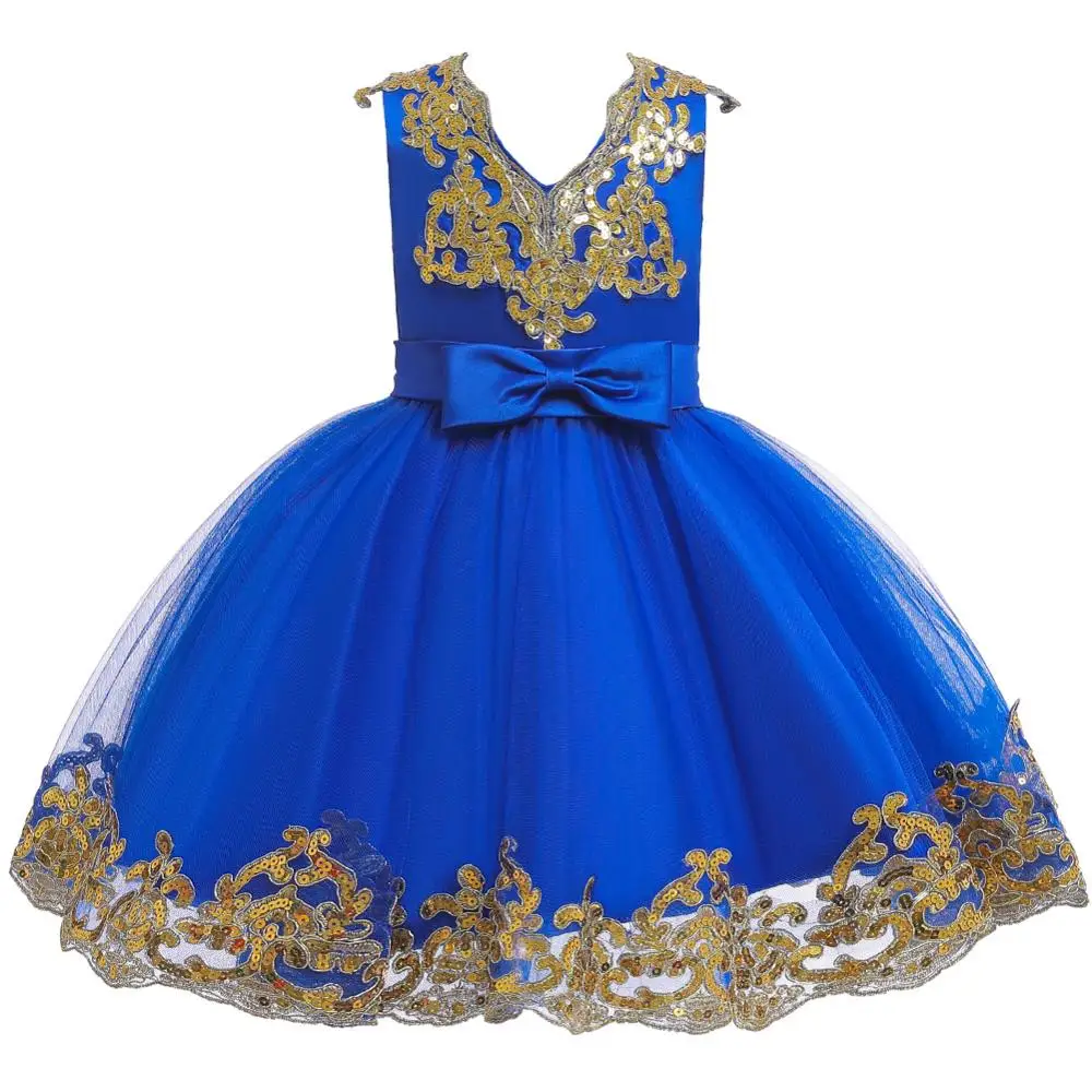 Платье для малышей с цветочным узором; платья для крещения для девочек; Кружевное платье-пачка для дня рождения, свадьбы, Рождества, Хэллоуина; платье для маленьких девочек - Цвет: blue