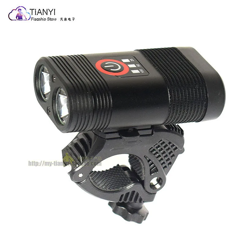 

USB rechargeable built-in battery bicycle night riding waterproof light dual light 360-degree rotating bicycle spotlight