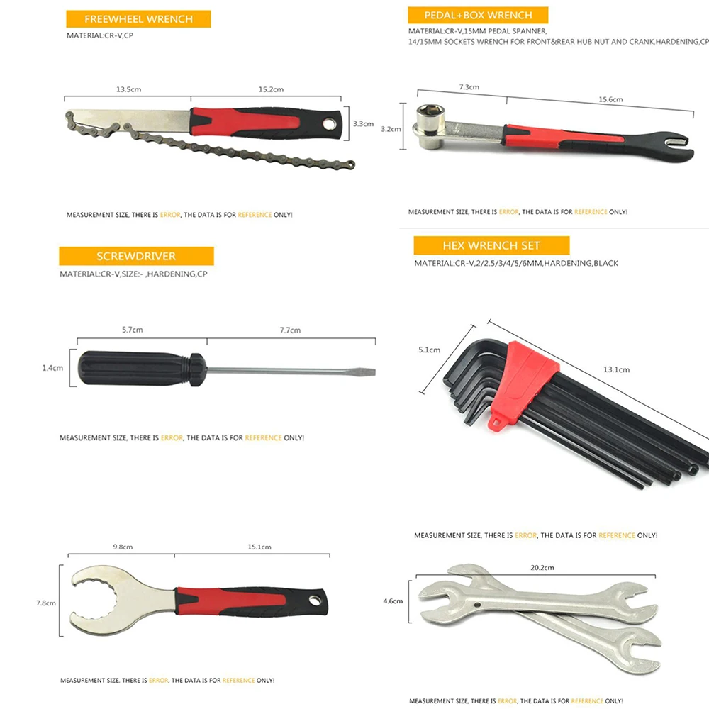 

MTB Bicycle Repair Tools Mountain Portable Set Multifunction Freewheel