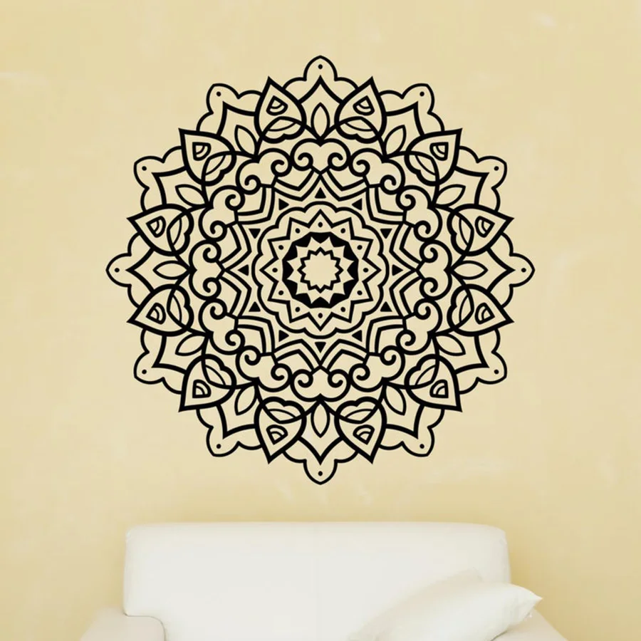 

Mandala Wall Decal Mandala Wall Sticker Round Ornament Decal Arabic Decor Boho Meditation Yoga Wall Art Meditation Mural C193