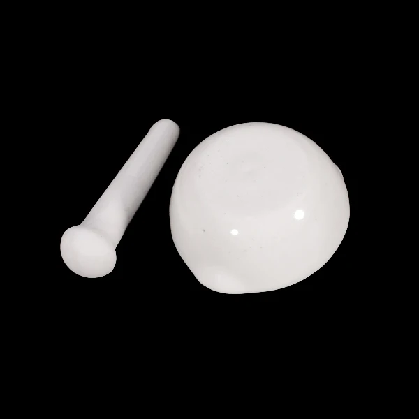 Porcelain Mortar And Pestle Set For Pill Crusher, Spice Grinder, Herb Bowl, Pesto Powder - White