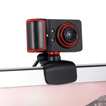 

Portable HD Webcam 480P 5MP 30fps Web Camera Built-in Microphone USB Plug & Play for Laptop Desktop
