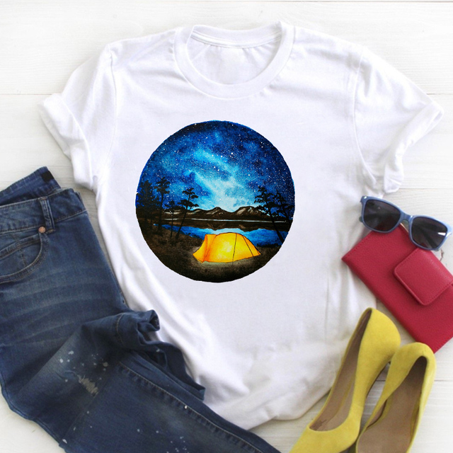 Flower Floral Book Cute Print Short Sleeve Ladies Summer T Tee Female Top Shirt Clothes Tshirt Womens Graphic T-shirt