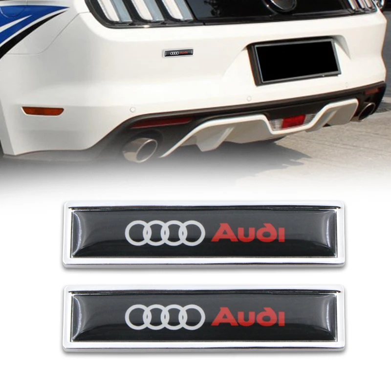 2 шт. для Audi b5 b6 b7 b8 A3 A4 A4L A5 A6 A6L C5 C6 RS4 RS5 Q3 Q5 Q7 TT наклейка на кузов автомобиля металла марки укладки автомобильные аксессуары