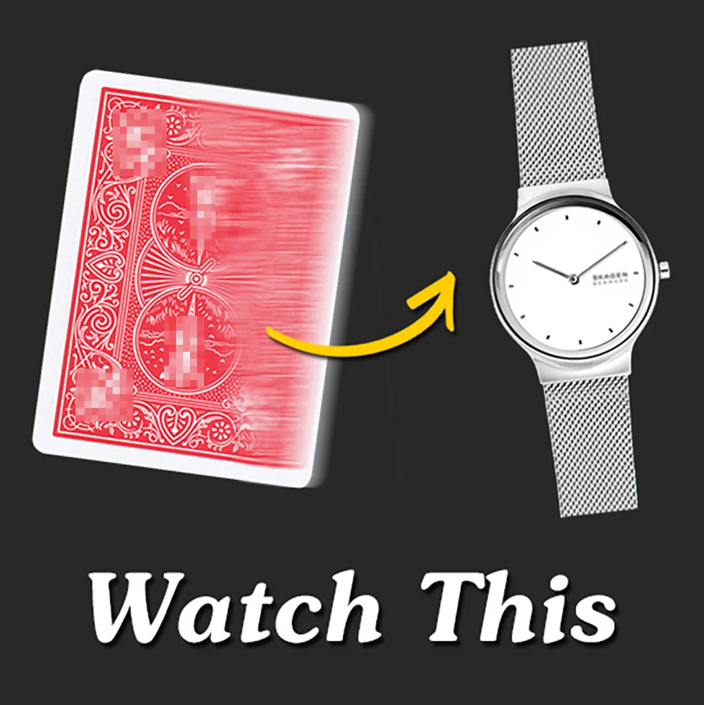 Watch This Magic Tricks Playing Card Change Card To Watch Close Up Street  Illusion Gimmick Mentalism Puzzle Toy Magia Card - Magic Tricks - AliExpress
