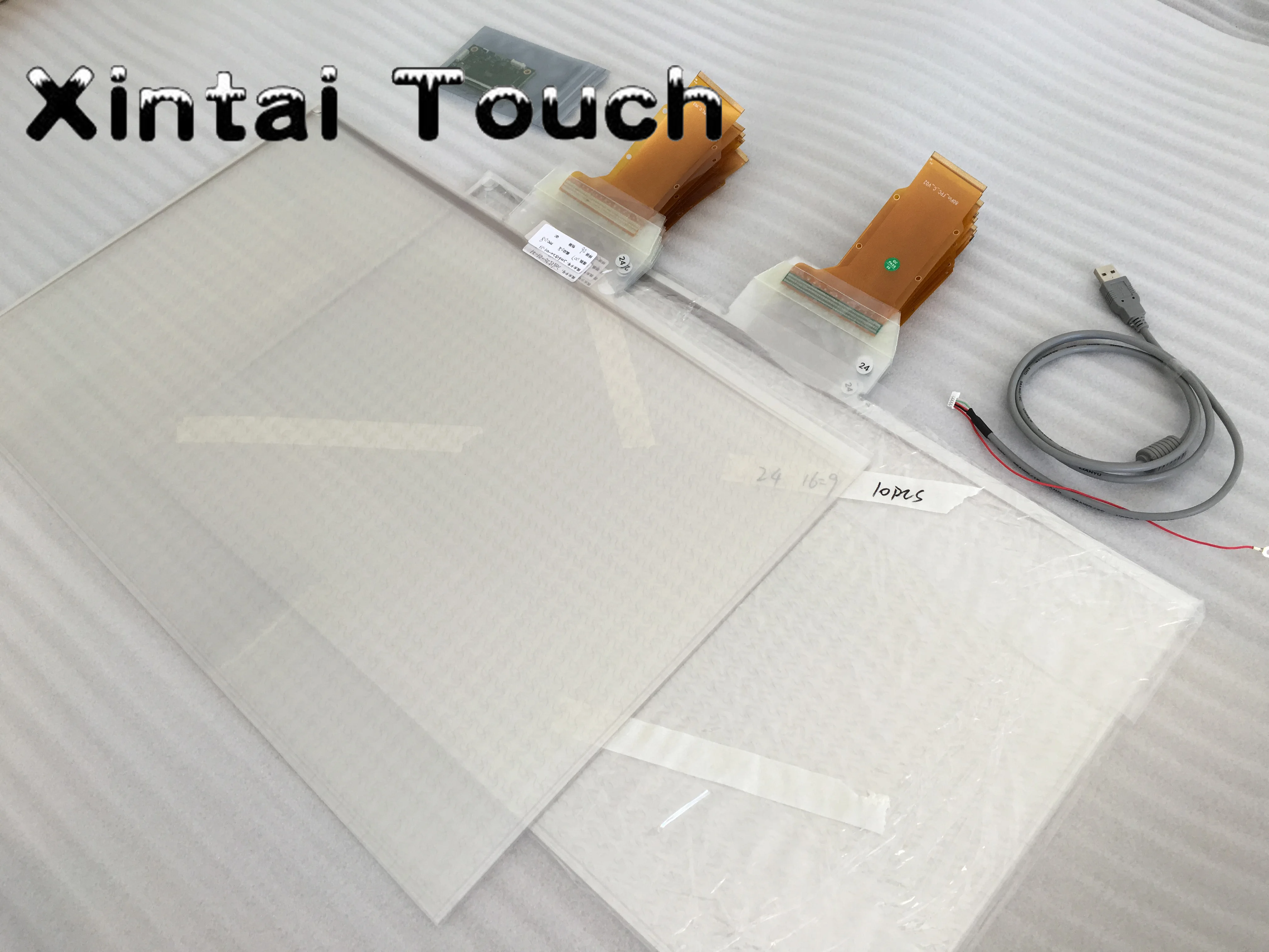 

19 inch 2 points 16:10 format interactive multi touch foil film with low price and high qualiy, usb interface