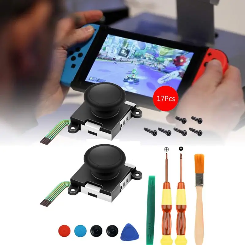 Два лота аналогового 3D джойстика Joy con для замены nintendo Switch, Джойстики joycon Switch совместимы с левым джойстиком Right S
