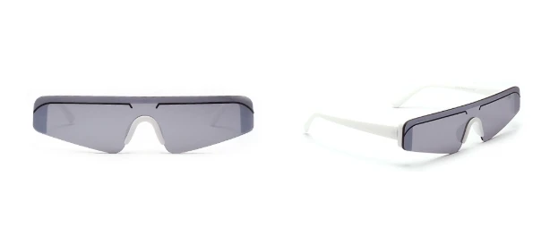 47126 полуоправы маленькие солнцезащитные очки с одной линзой для мужчин и женщин модные UV400 очки