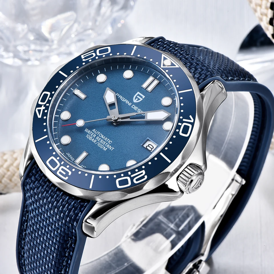 BENYAR 自動巻き腕時計 エクスプローラー ブラック 新品未使用 フルセット パガーニターコイズダイヤル 自動巻き腕時計 パガ－ニデザイン  PD-1682 メンズ腕時計 GMTムーブメント エクスプローラー2 自動巻き ステンレススチール サファイアガラス PAGANI DESIGN  PD-1682 ...