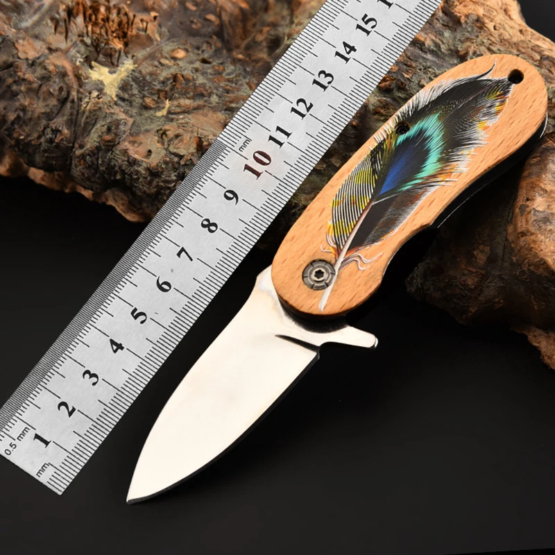 

Multi-function knife self-defense field survival equipment outdoor supplies knife portable mini key Camping folding knife